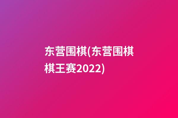 东营围棋(东营围棋棋王赛2022)